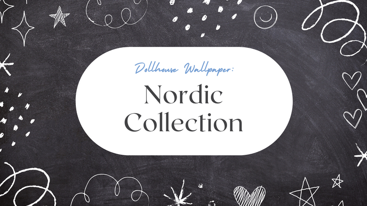 Dollhouse Wallpaper Nordic Collection in black and white