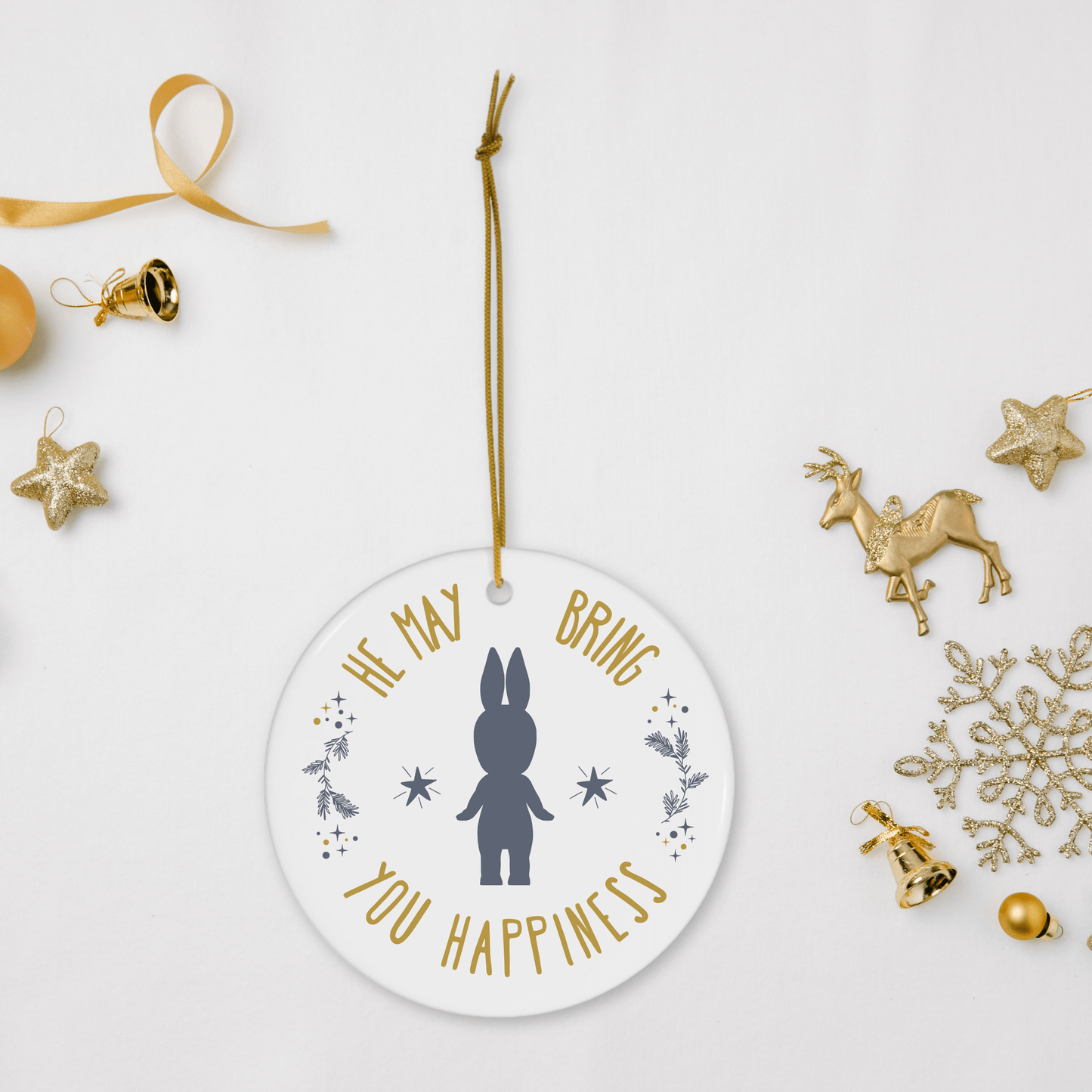 He May Bring You Happiness - Bunny Sonny Angel Ornament