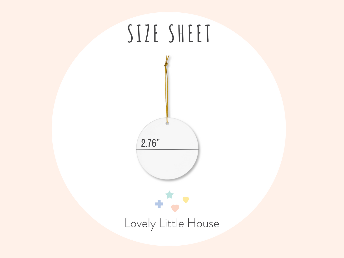 Ceramic ornament - circle size chart
