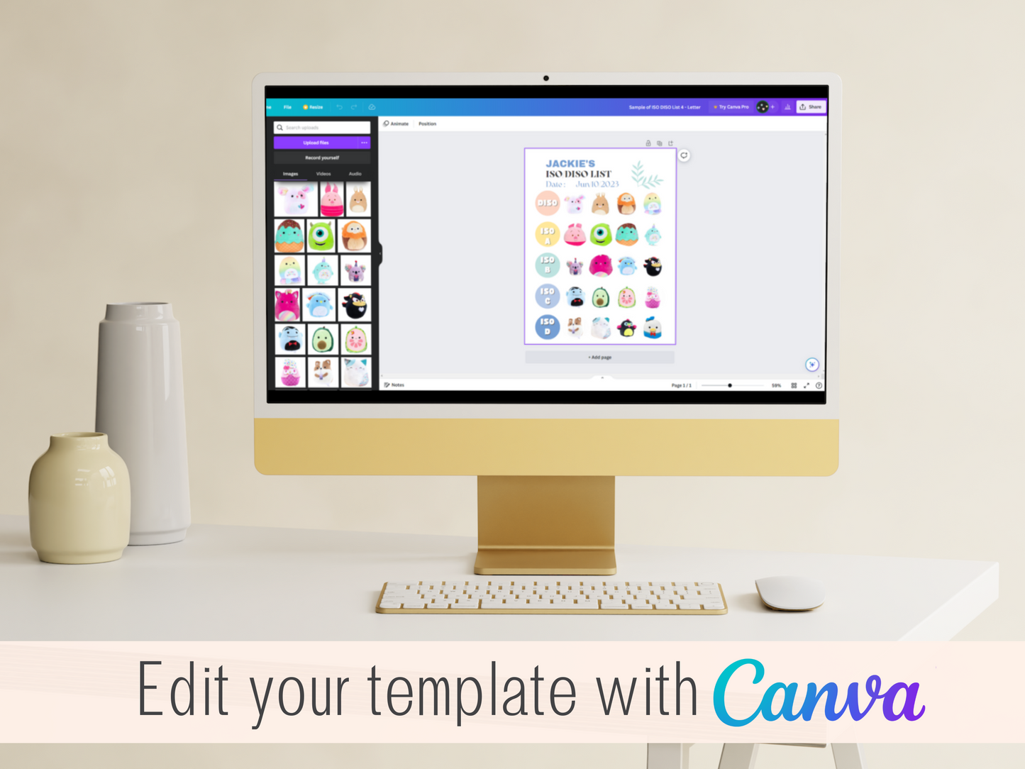 ISO List Template - Rainbow