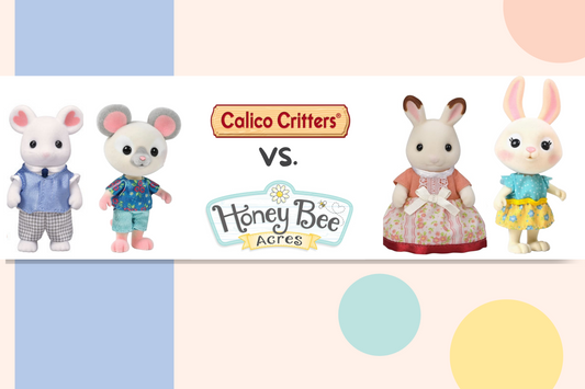 Honey Bee Acres vs. Calico Critters: comparing the mice fathers and rabbit mothers.