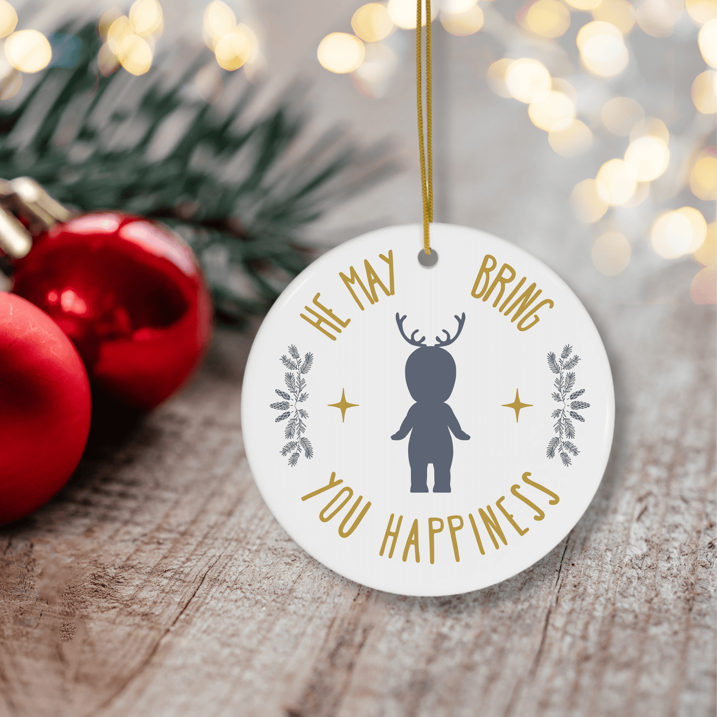 He May Bring You Happiness reindeer Sonny Angel Ornament