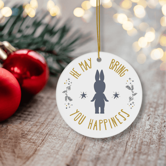 He May Bring You Happiness - Bunny Sonny Angel Ornament