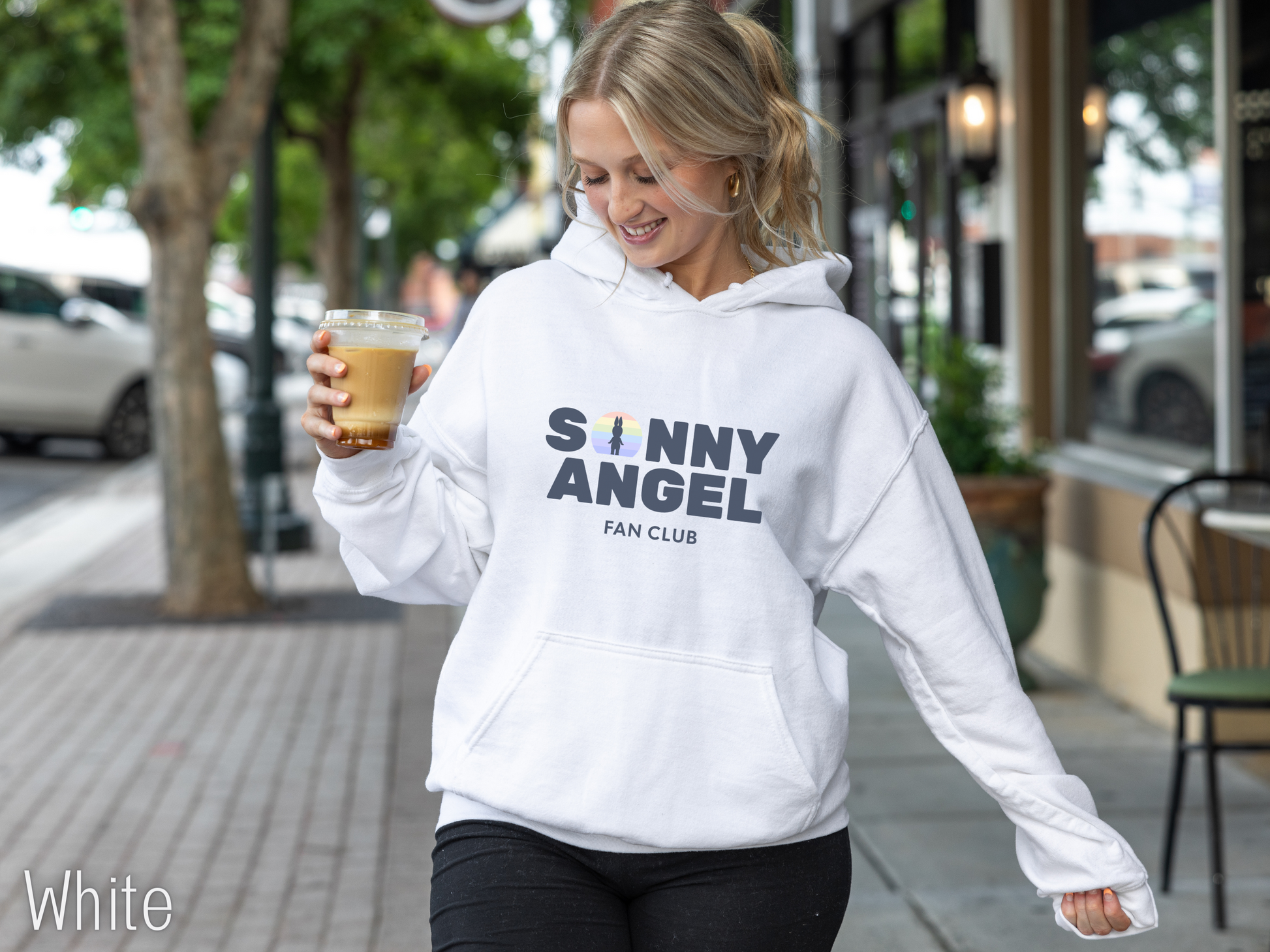 Sonny Angel Fan Club White Hoodie - front print