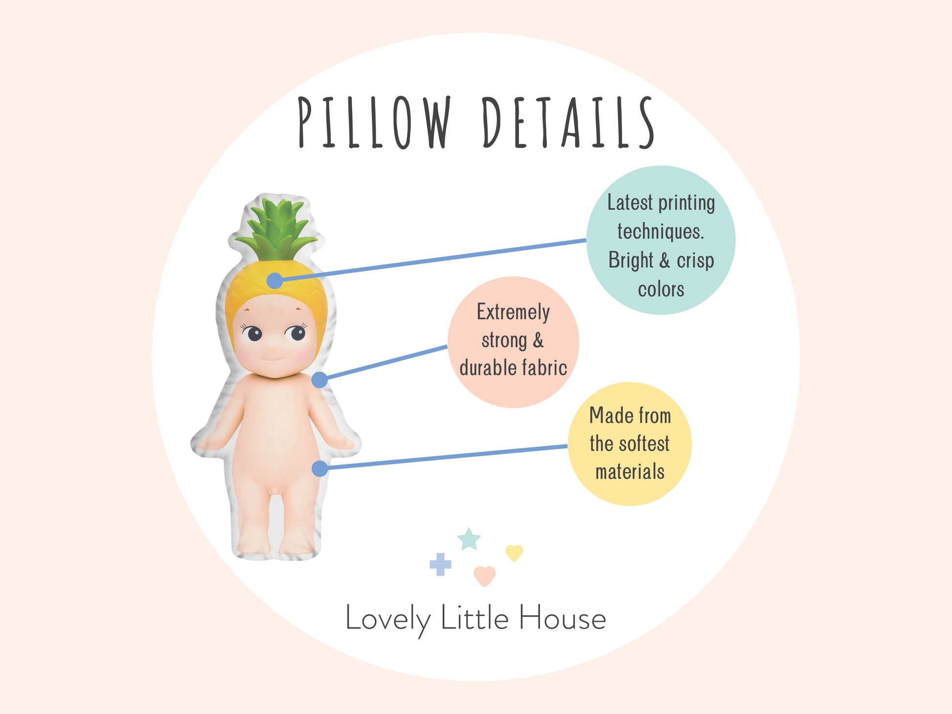 Pineapple Sonny Angel pillow