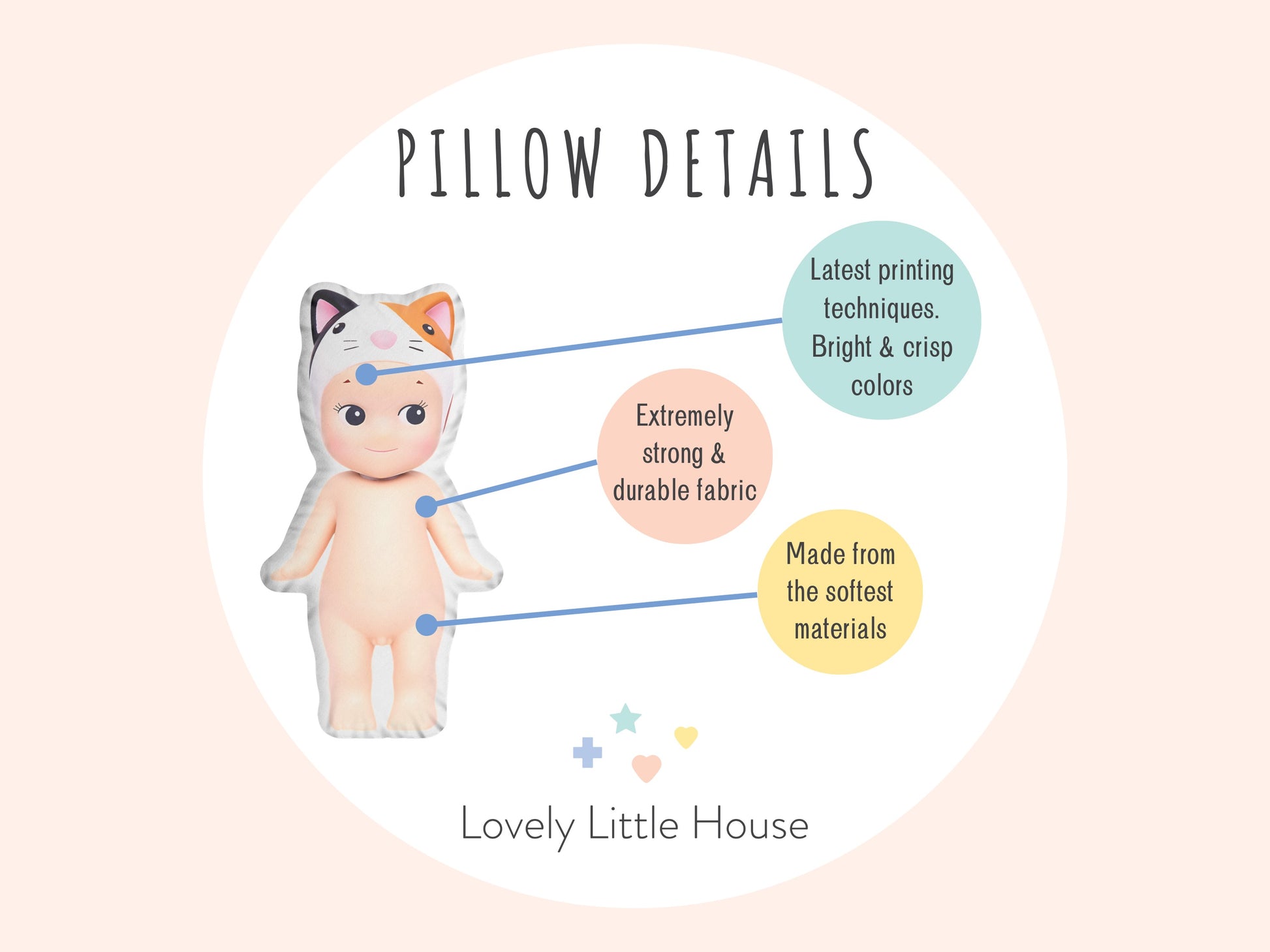 Calico Cat Sonny Angel Pillow