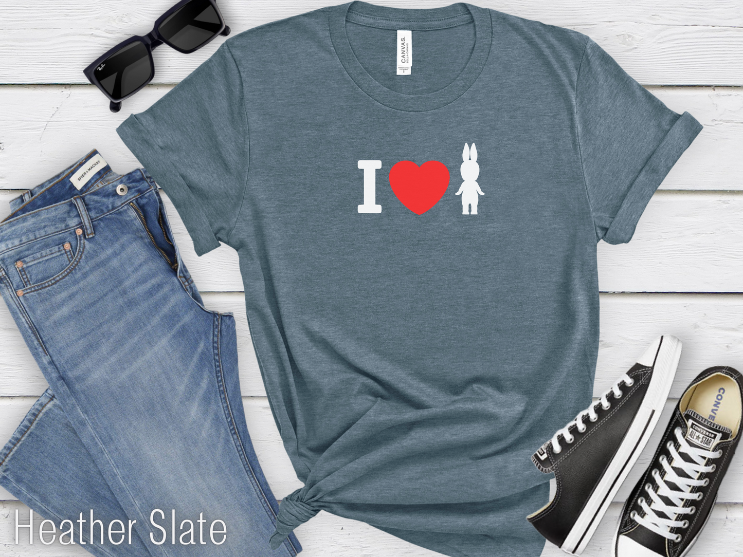 I Love Sonny Angel heather slate T-shirt