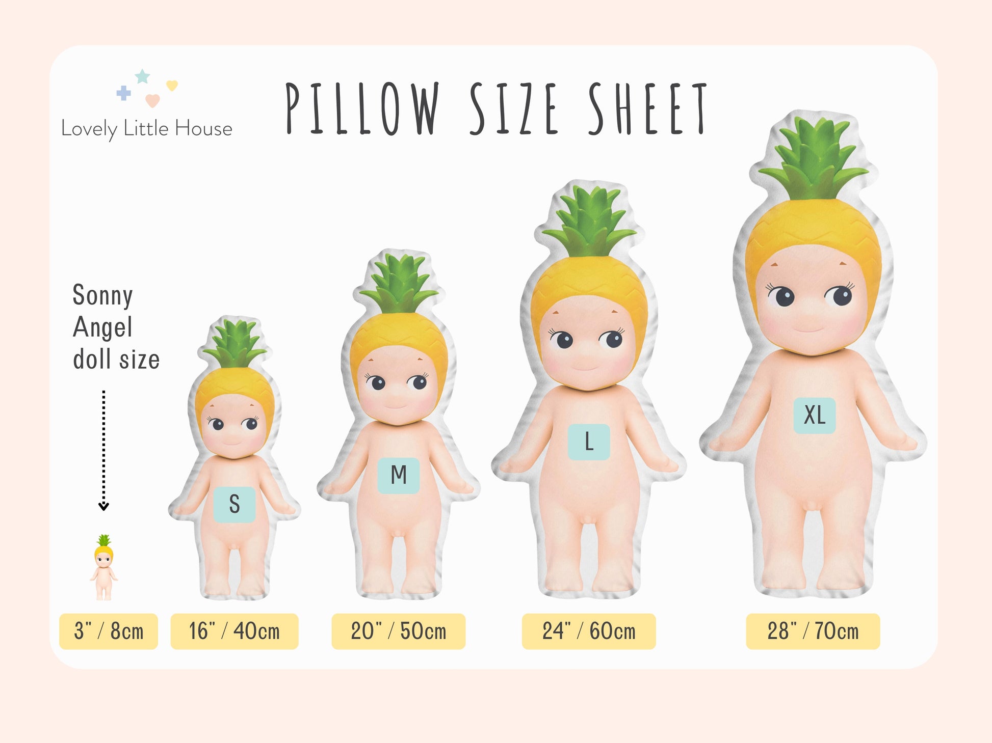 Pineapple Sonny Angel pillow