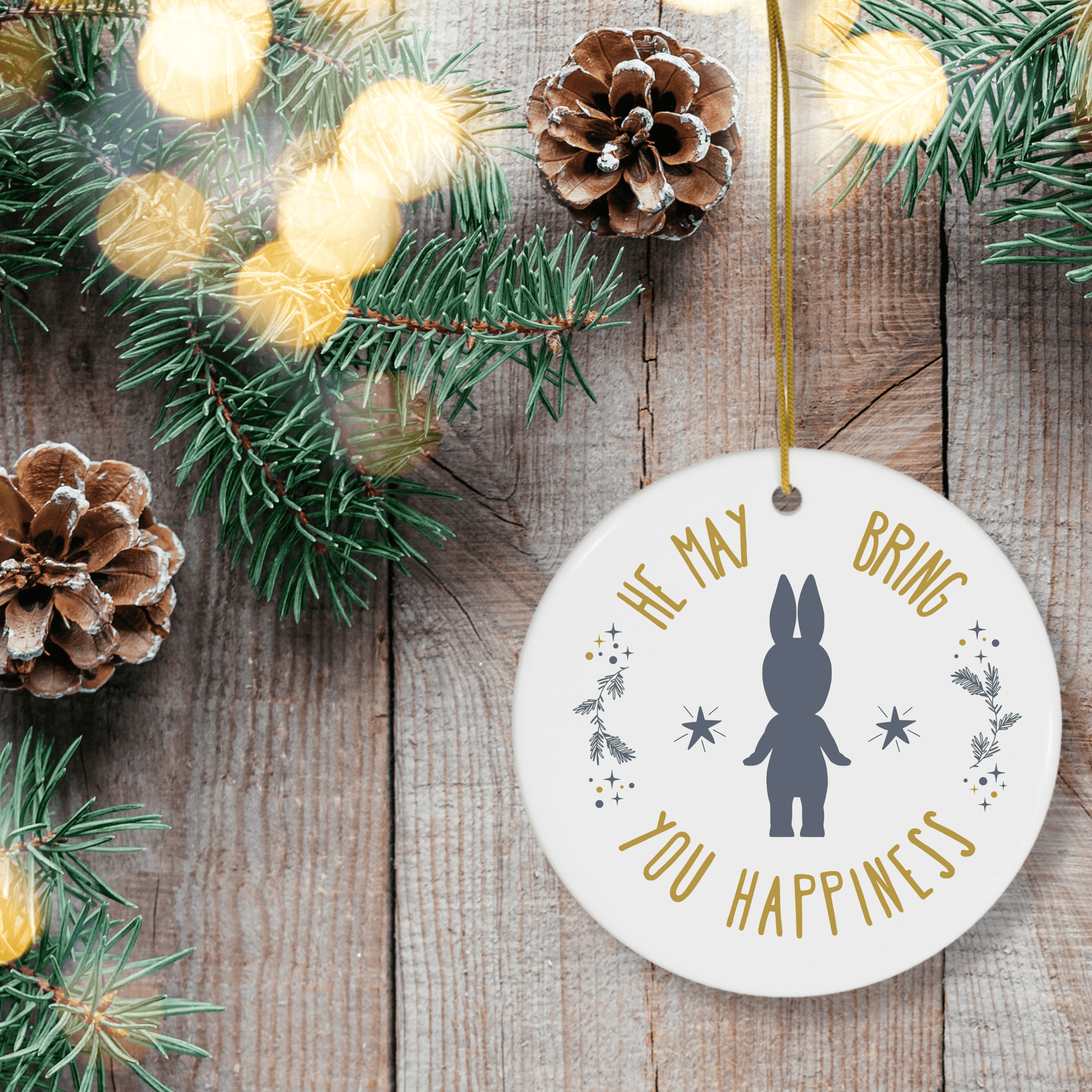He May Bring You Happiness - Bunny Sonny Angel Ornament