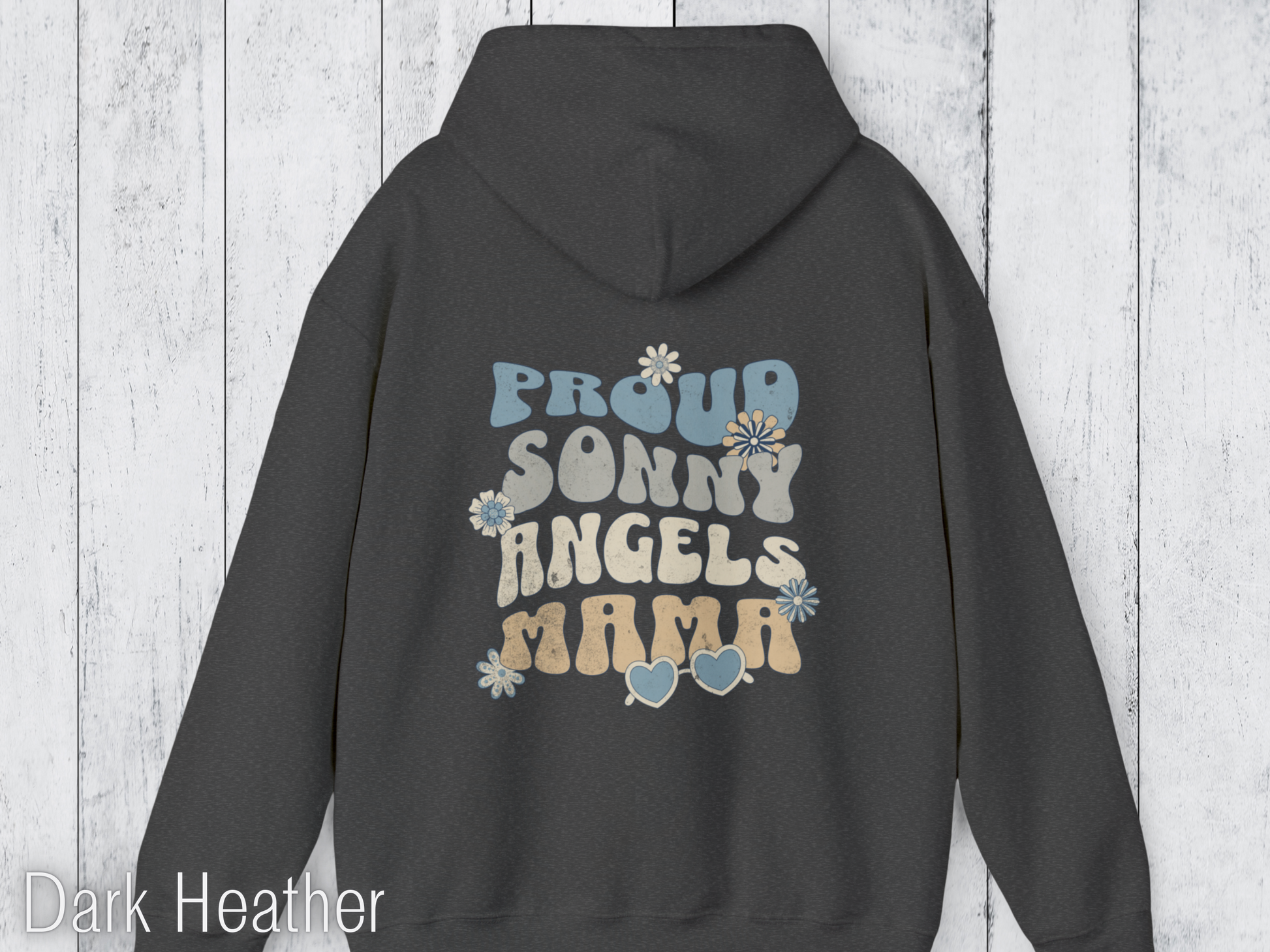 Proud Sonny Angel Mama dark heather Hoodie - back print