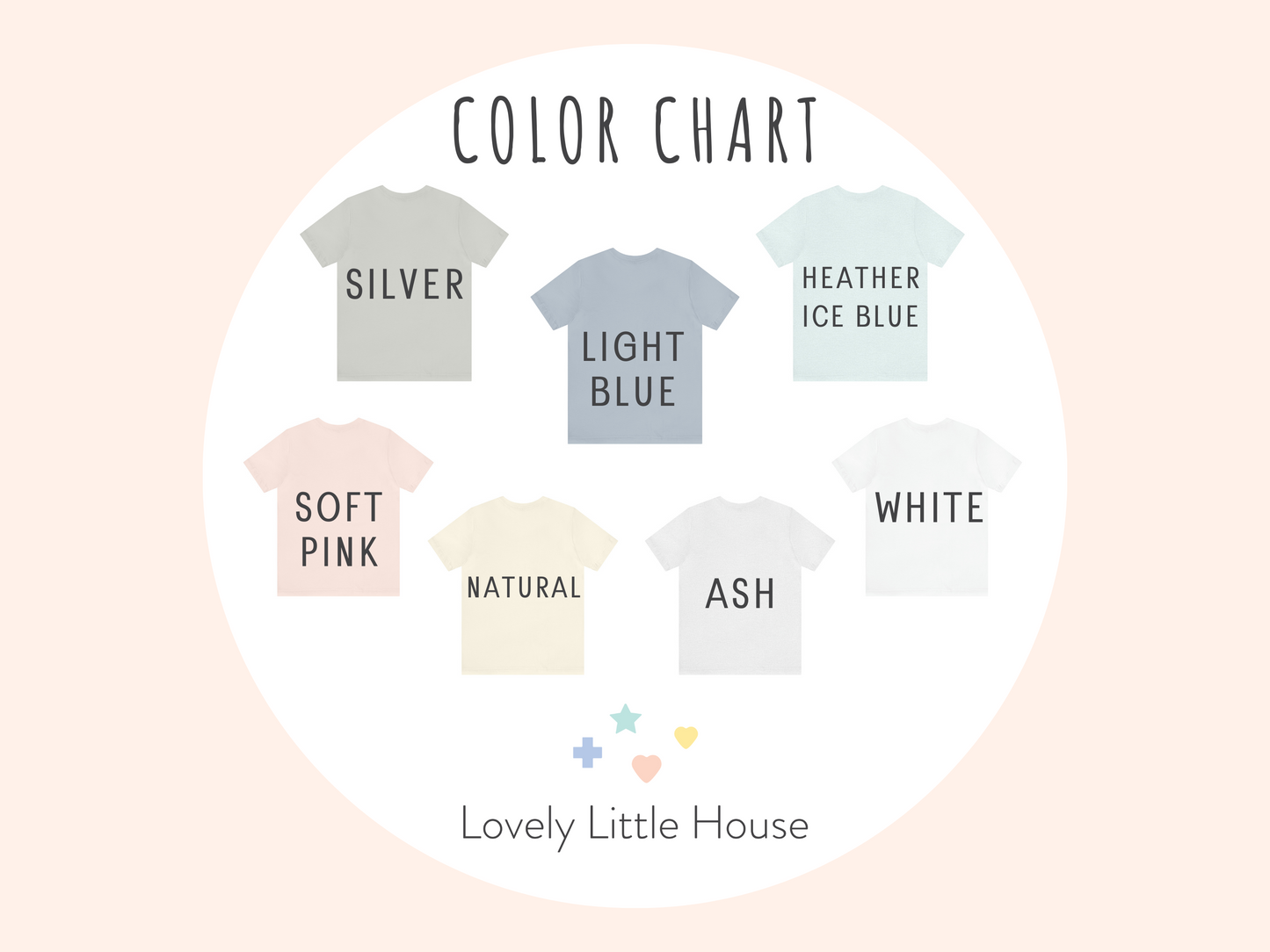 T-shirts Color Chart