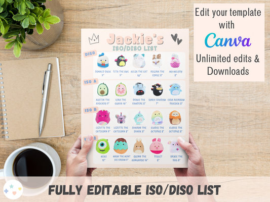 ISO List Template - Pink