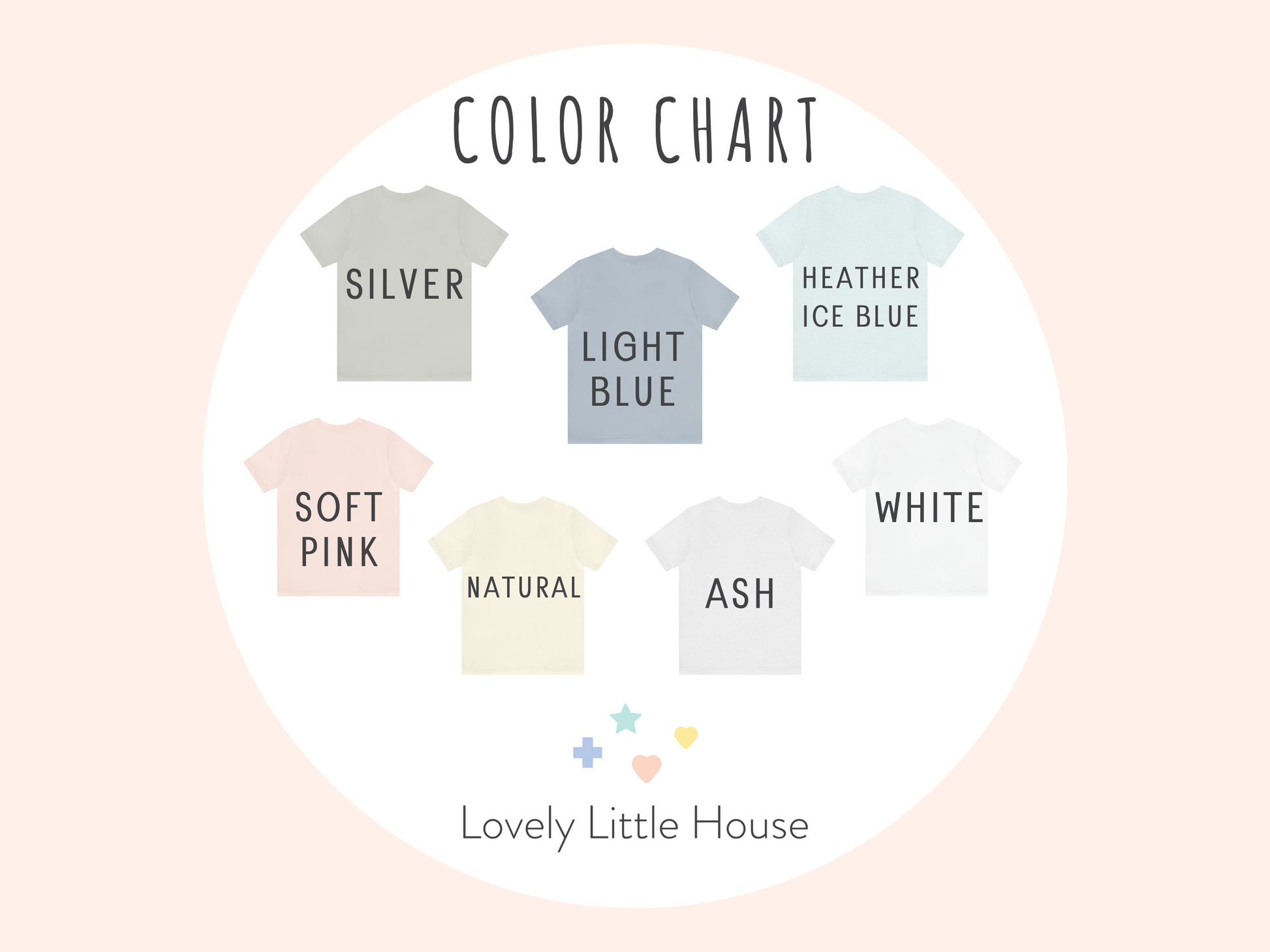 T-shirts  Color Chart