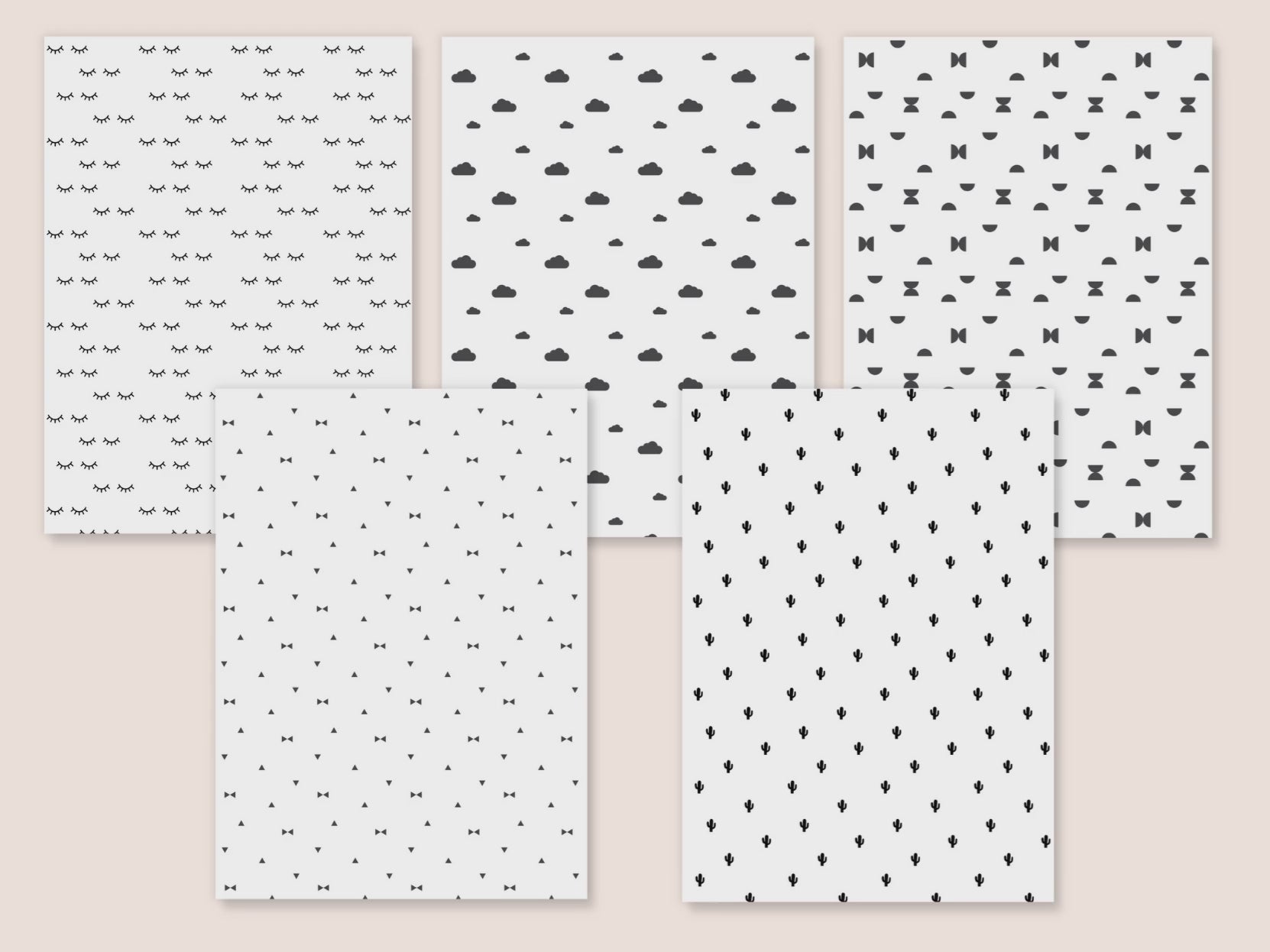 A short video displaying the 5 Nordic dollhouse wallpaper patterns